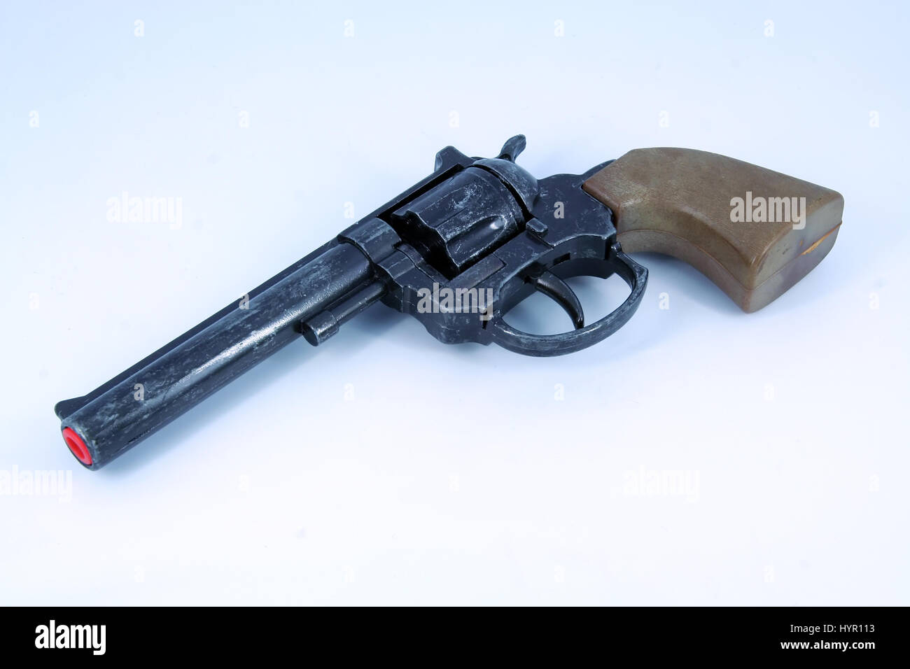 Toy model of a gun. Toy model of a pistol. Stock Photo