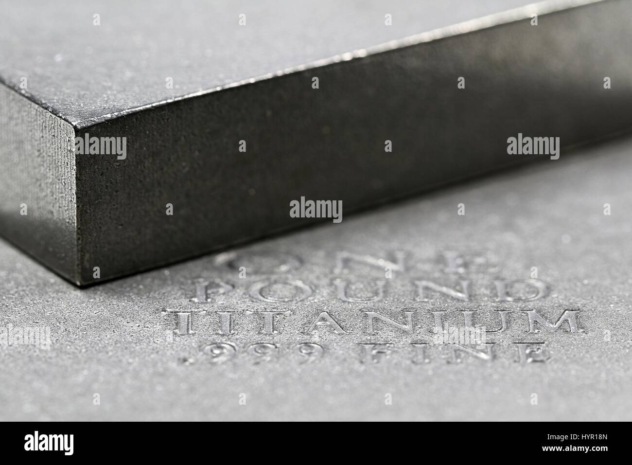 one pound titanium ingot Stock Photo