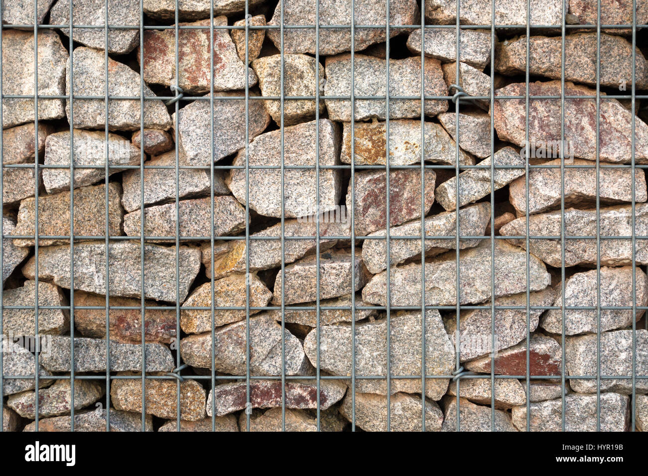 Detail of a gabion Stock Photo - Alamy