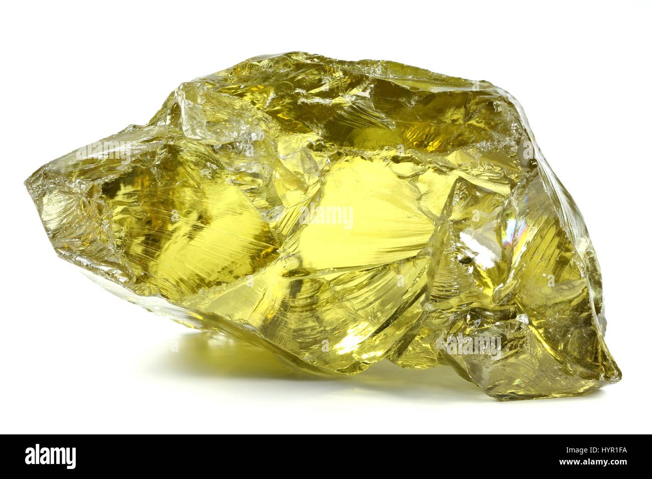 natural citrine from Brazil isolated on white background Stock Photo