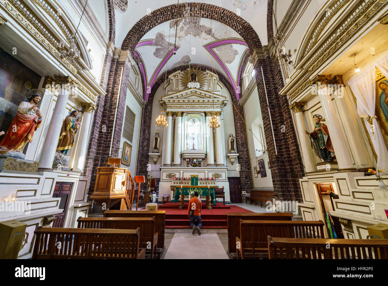 Mexico City, FEB 17: The historical church - Iglesia De La Salud on FEB 17, 2017 at Mexico City Stock Photo