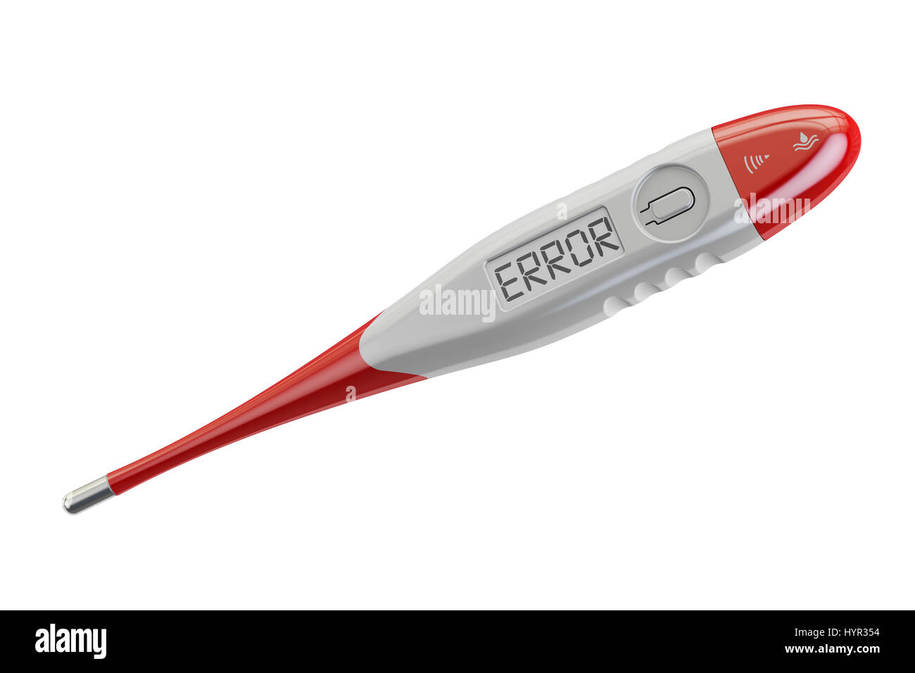Digital Thermometer Error, 3D rendering isolated on white background Stock Photo Alamy