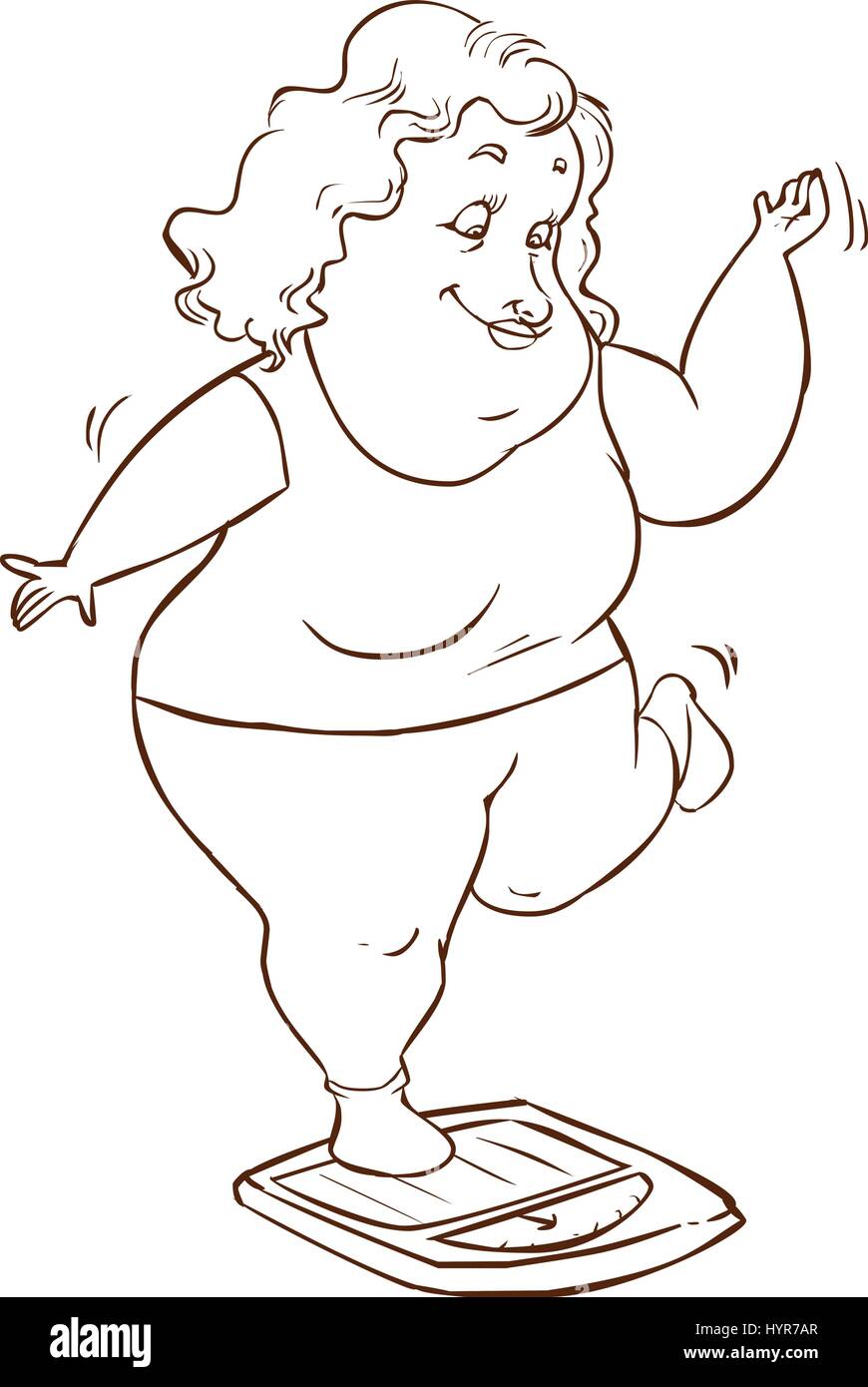 350+ Big Fat Women Drawings Stock Illustrations, Royalty-Free
