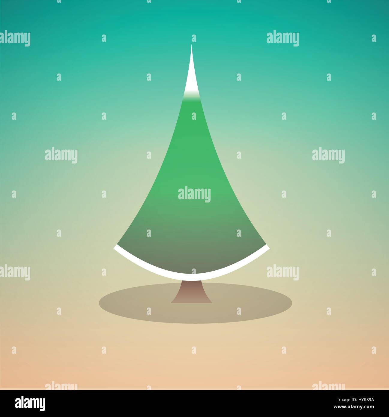 vector flat style colored illustration pine tree Stock Vector Image ...