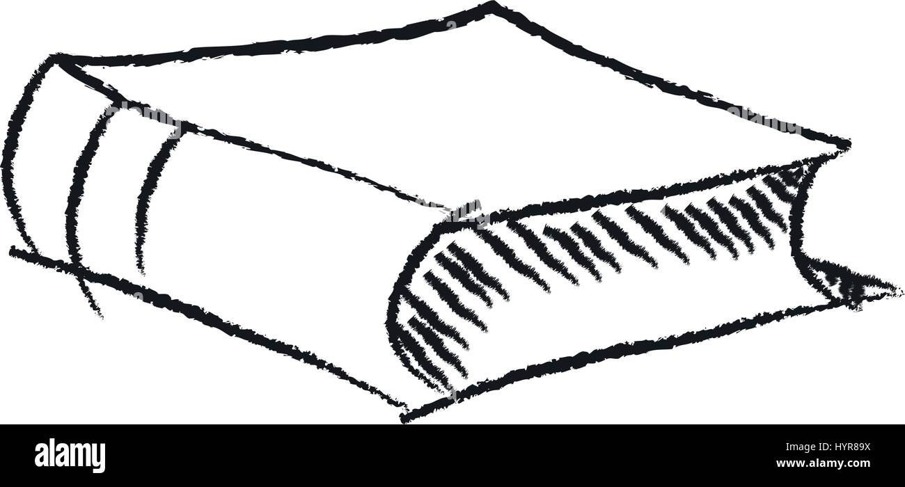 vector sketch hand drawing old book illustration Stock Vector Image