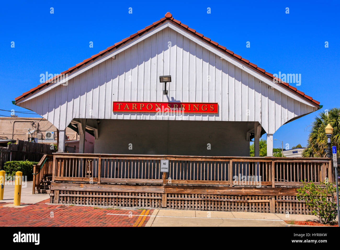 The Tarpon Springs Historical Train depot Museum building in Tarpon