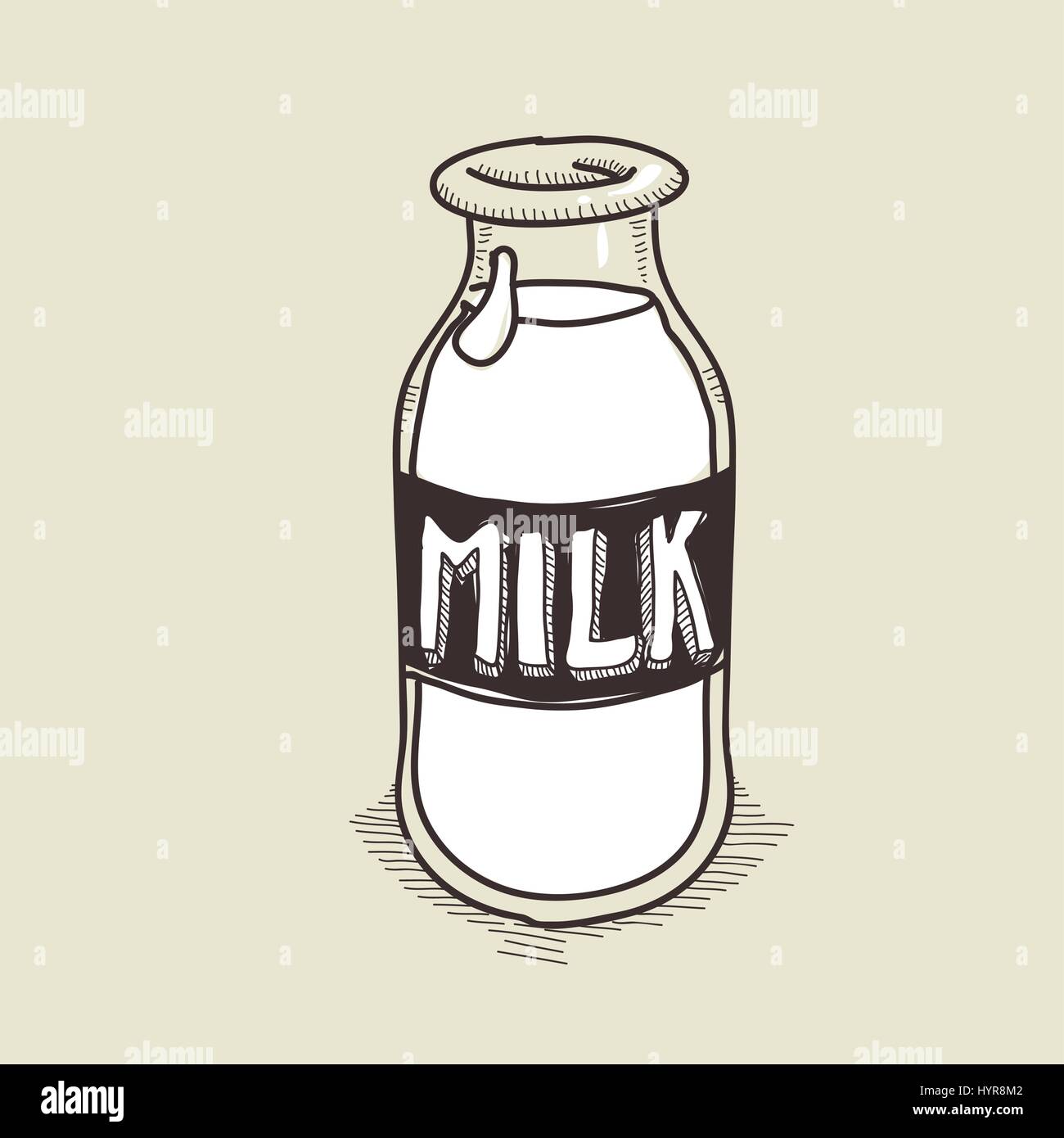 Watercolor colorful Hand drawn sketch of baby milk bottle with pacifier on  a white background. sketch of milk bottle for babies. Baby items. Stock  Vector | Adobe Stock