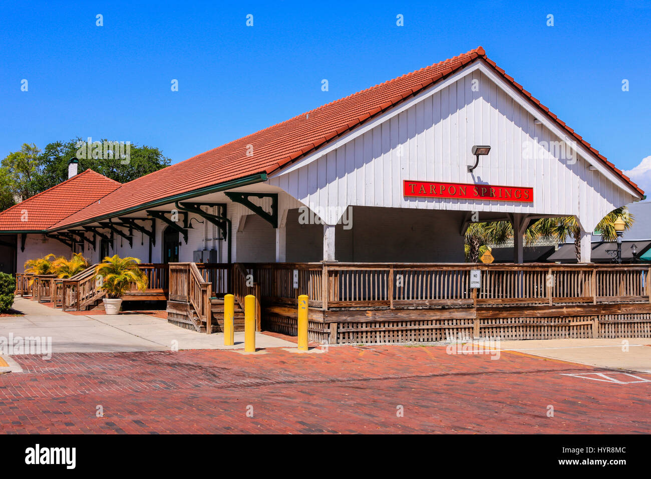 The Tarpon Springs Historical Train depot Museum building in Tarpon