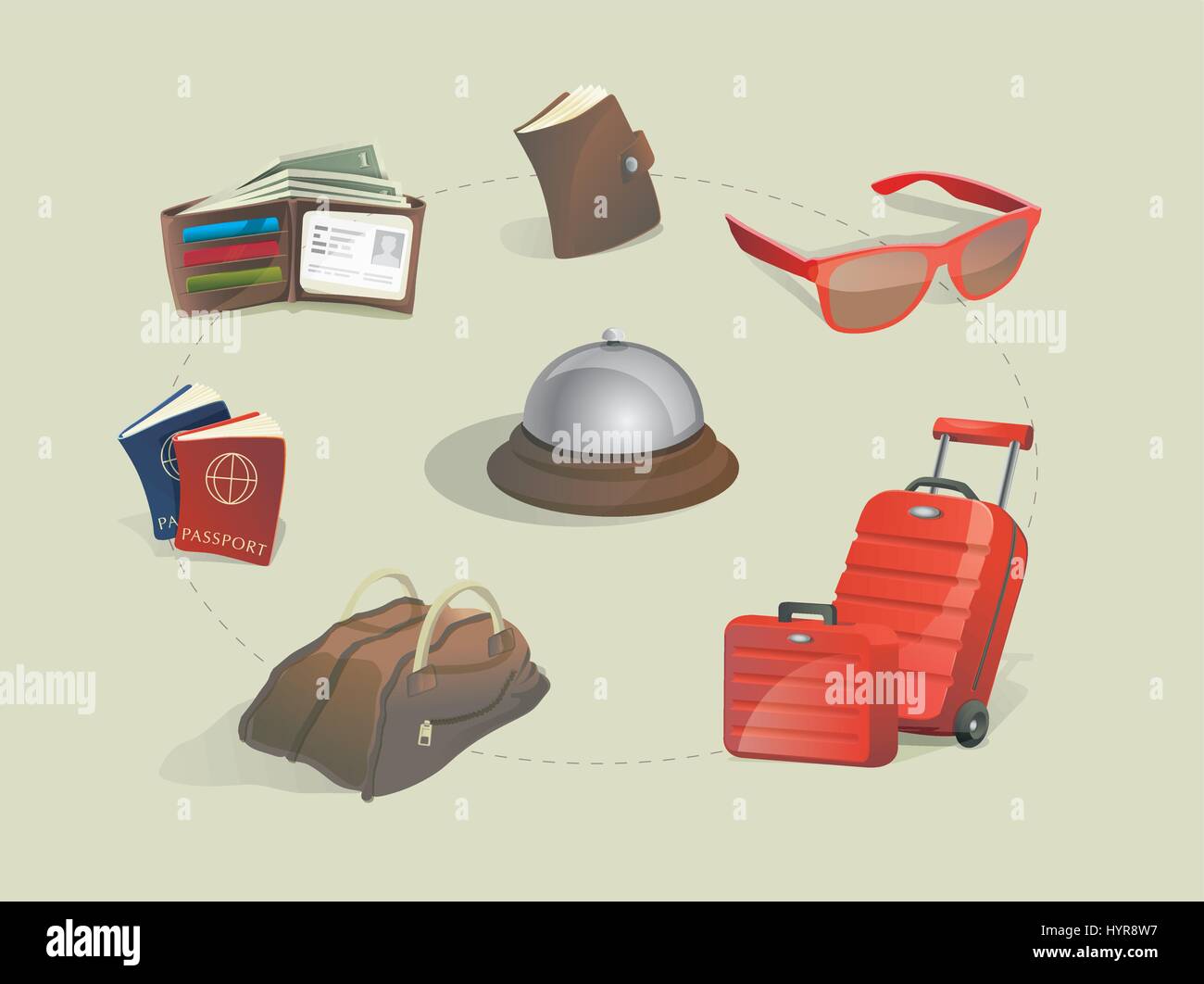 Vector Illustration of traveling icon set Stock Vector Image & Art - Alamy