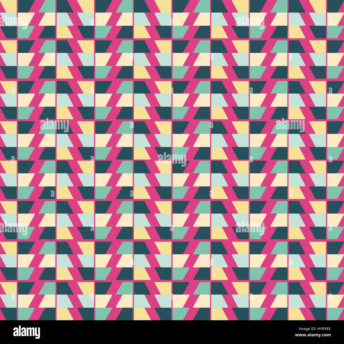 Vector Colorful abstract retro seamless geometric pattern Stock Vector ...