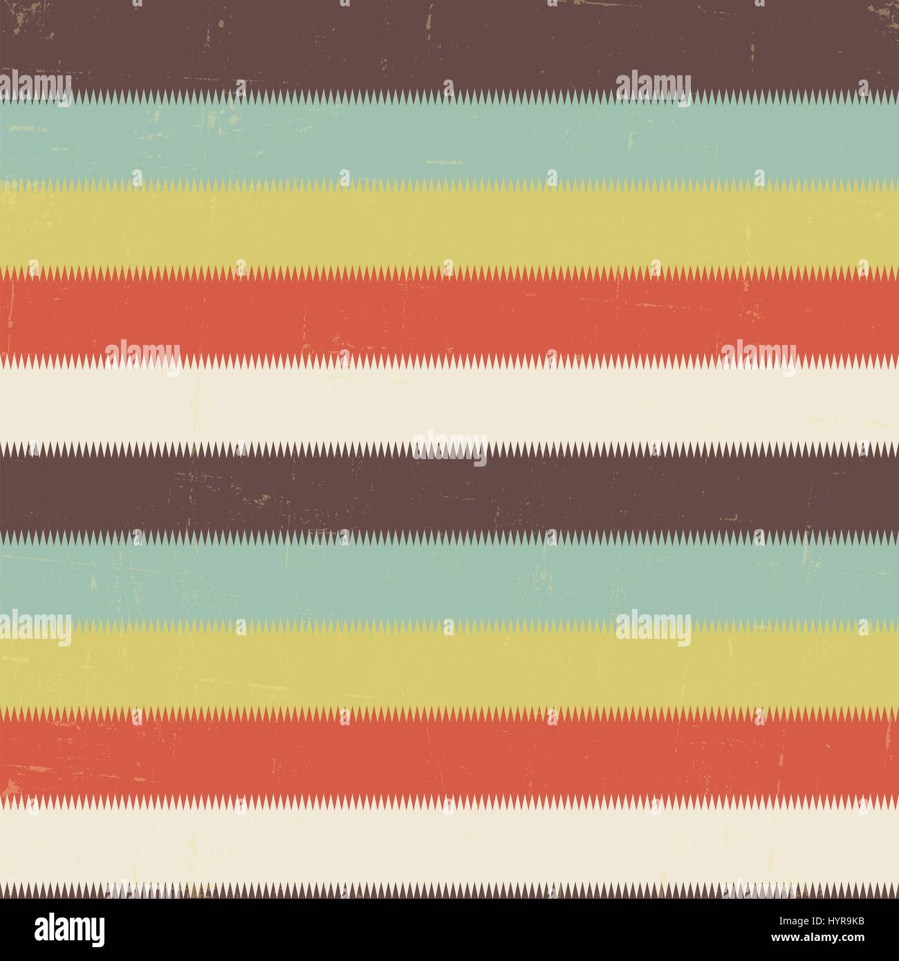 Tribal Ethnic textile decorative aged distressed ornamental striped seamless aztec pattern Stock Vector