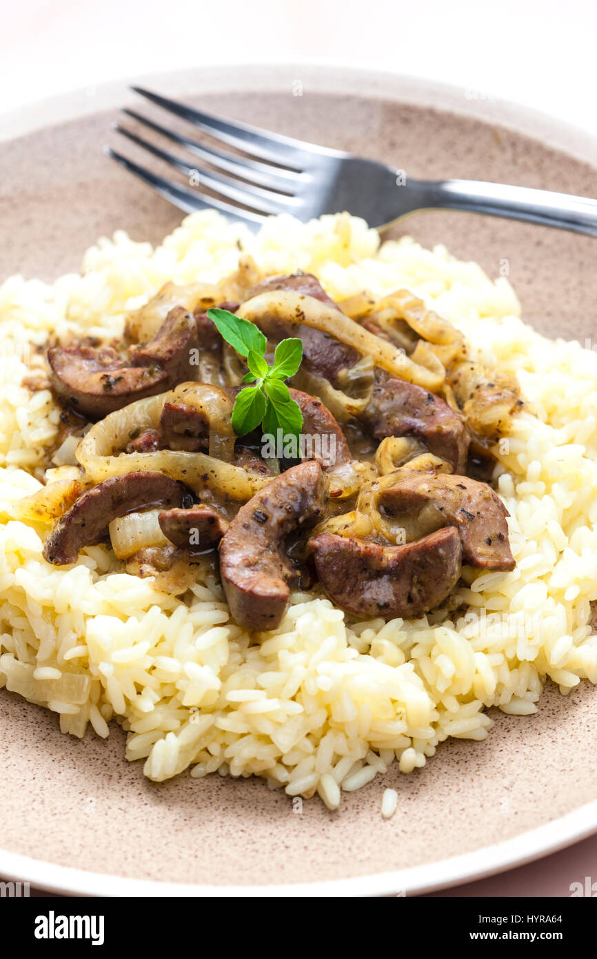 pork kidney with rice Stock Photo Alamy