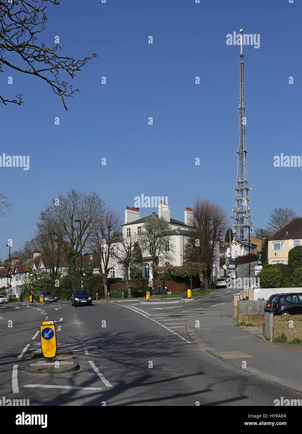 The BBC television broadcast mast at Crystal Palace, south London