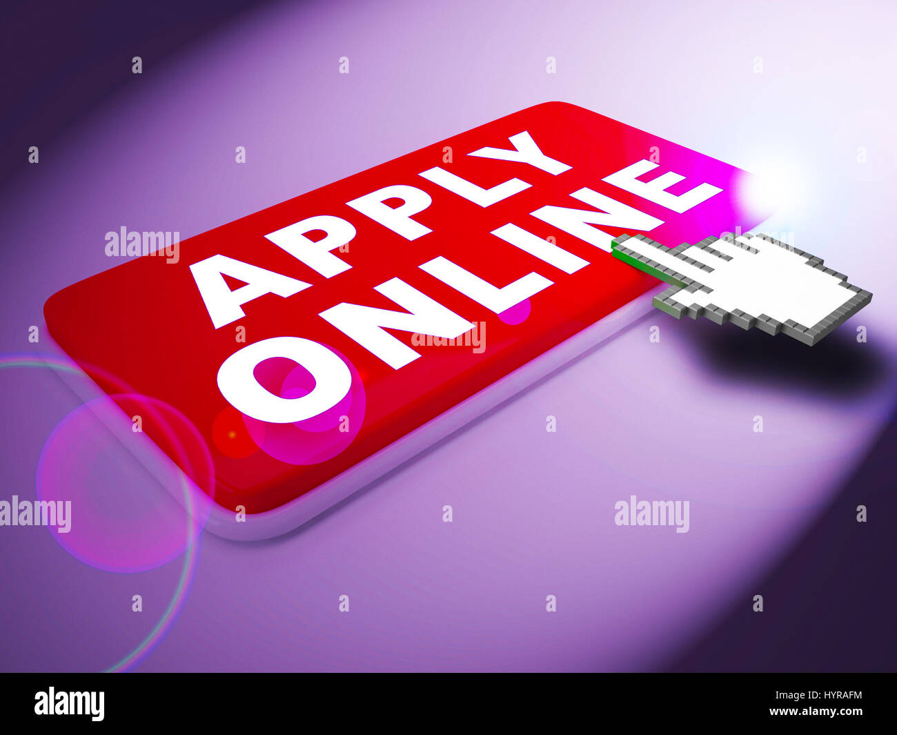 Apply Online Key Means Job 3d Rendering Stock Photo Alamy