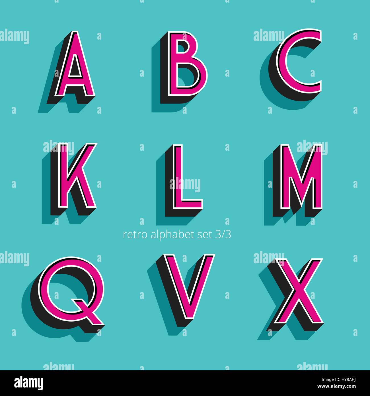 Long shadow alphabet hi-res stock photography and images - Alamy
