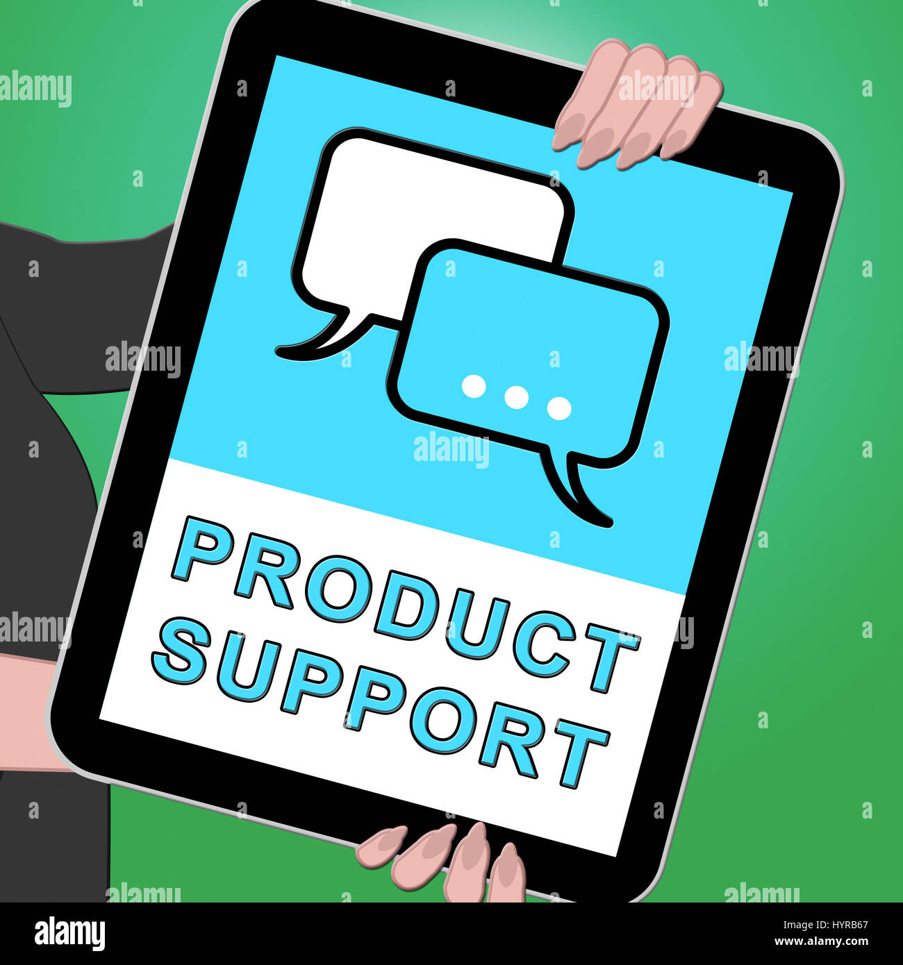 Product Support Key Showing Online Assistance 3d ILlustration Stock