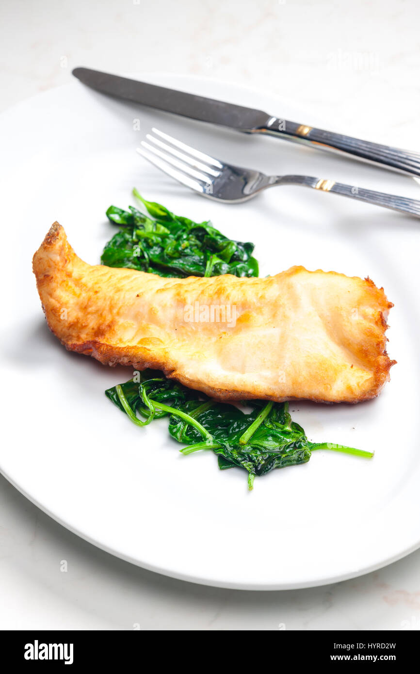 trout in beer batter Stock Photo Alamy