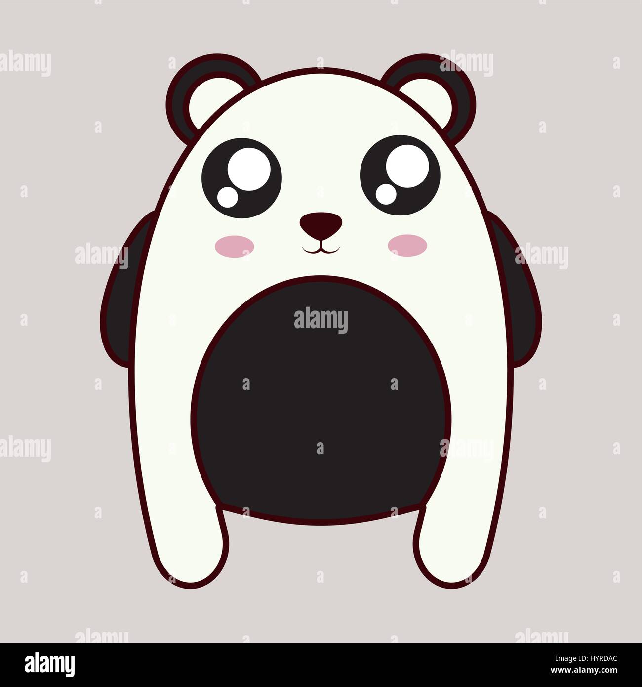 panda bear kawaii cute animal icon Stock Vector Image & Art - Alamy