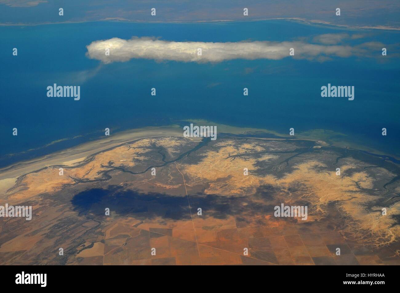 Australia, South Australia, Adelaide, Aerial view of coast Stock Photo