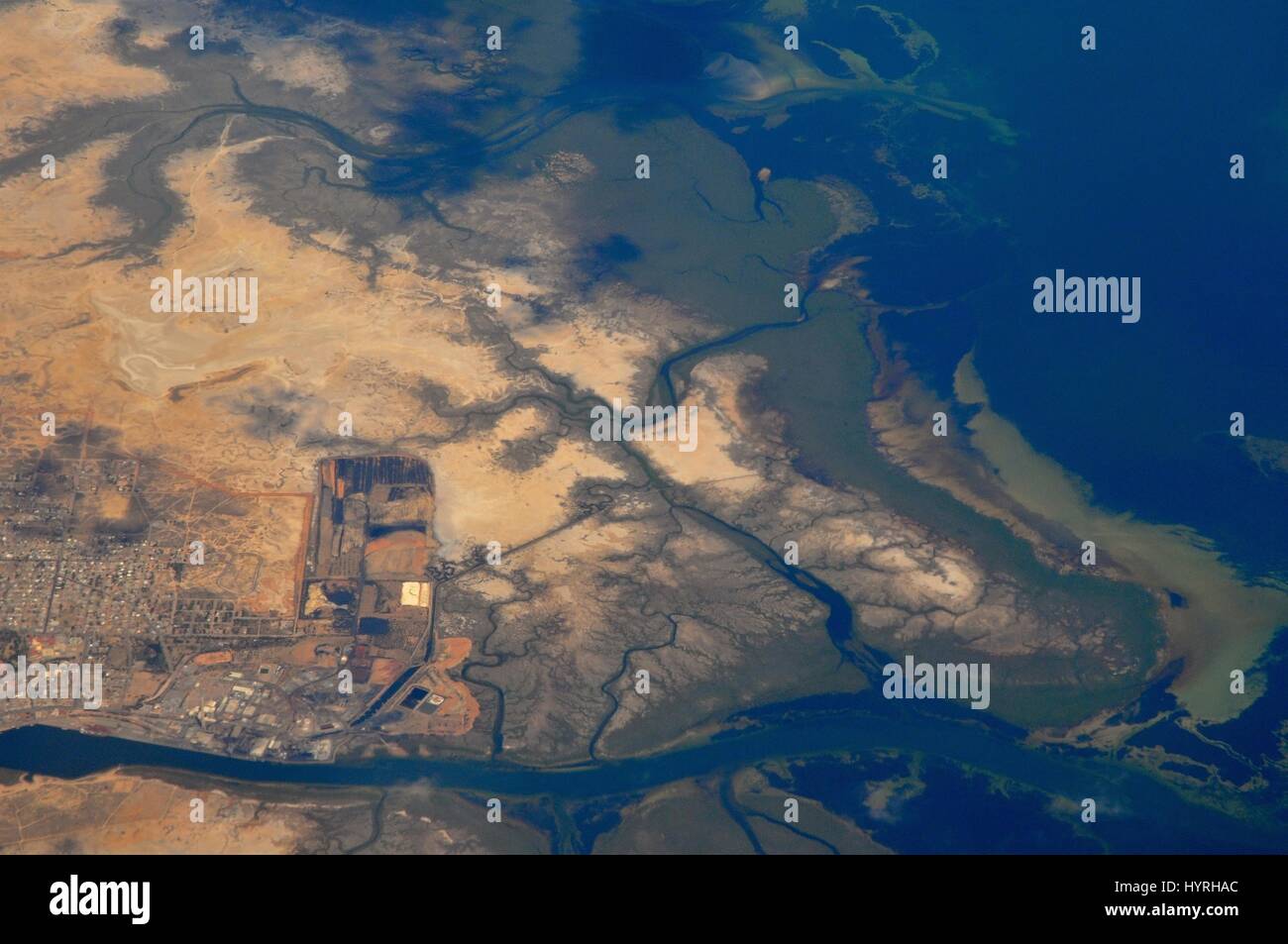 Australia, South Australia, Adelaide, Aerial view of coast Stock Photo
