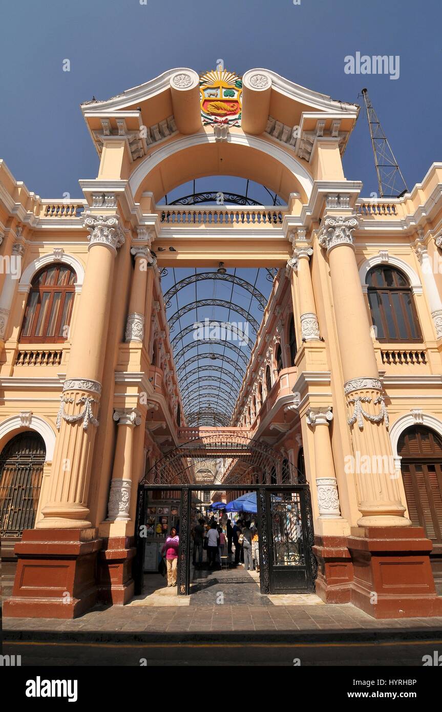 Peru, Lima, Central Post Office Stock Photo Alamy
