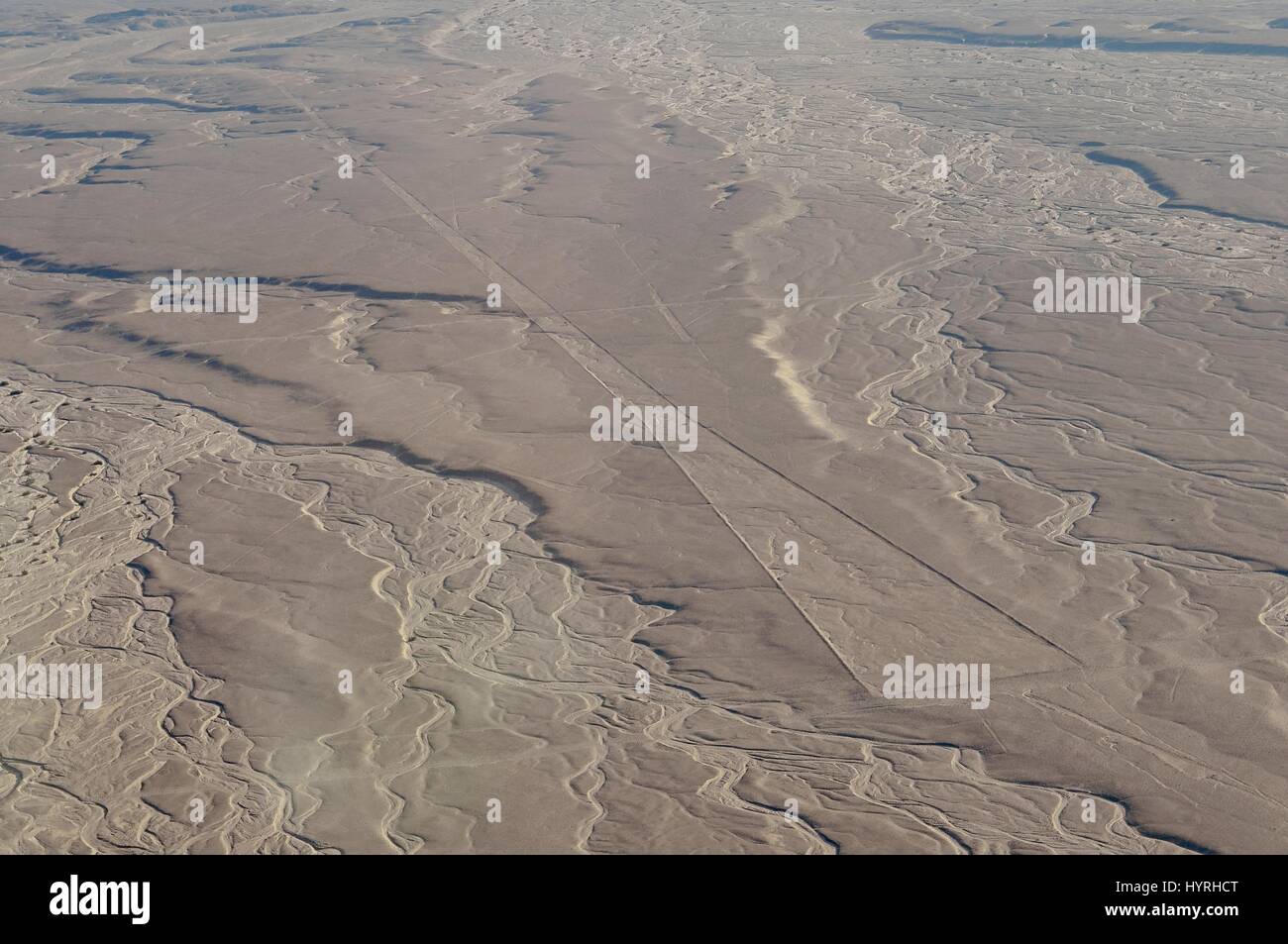 Peru, Lines of Nasca, Aerial View Stock Photo