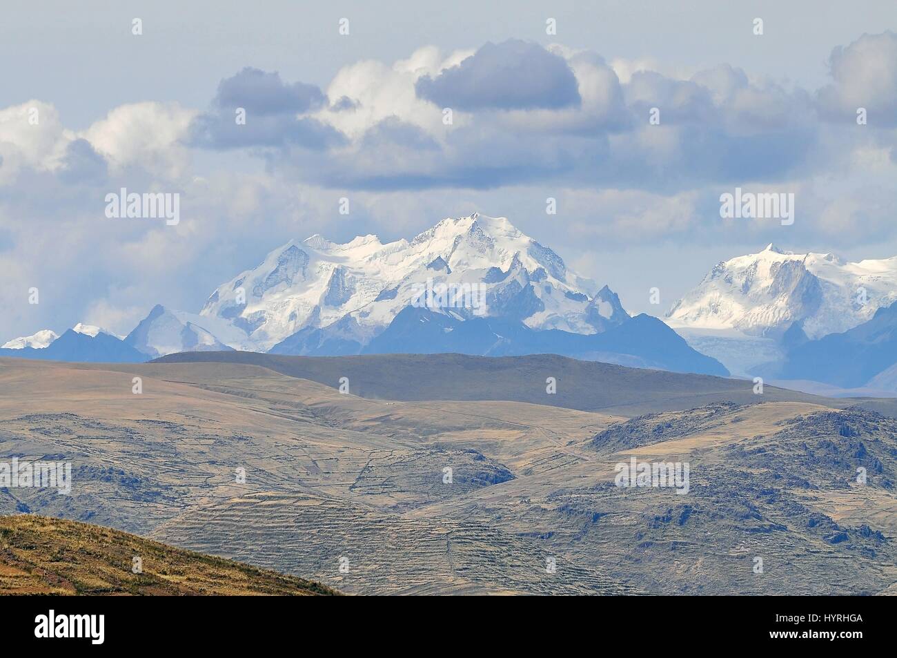 Bolivia, Cordillera Real, Peak Mountain Stock Photo