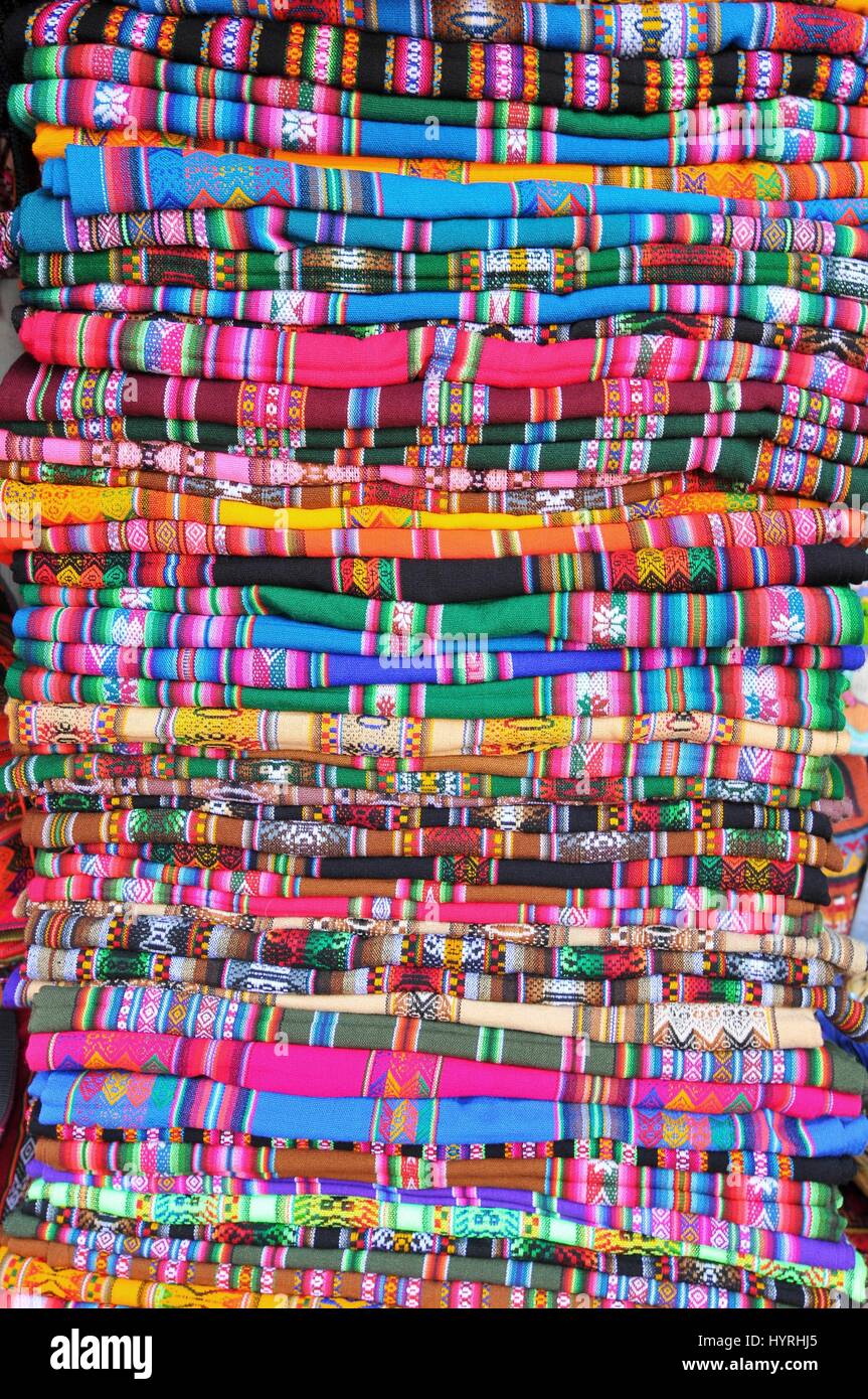 Bolivia, La Paz, Wool Market Stock Photo