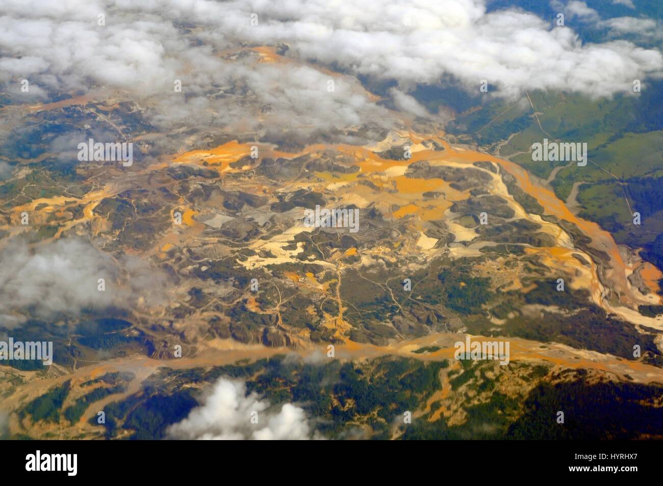 Peru, Amazon Rainforest, Aerial View Stock Photo