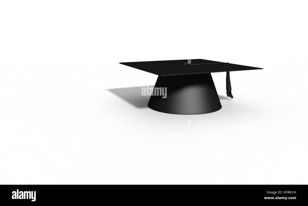 Background of Graduation concept, 3d render working Stock Photo