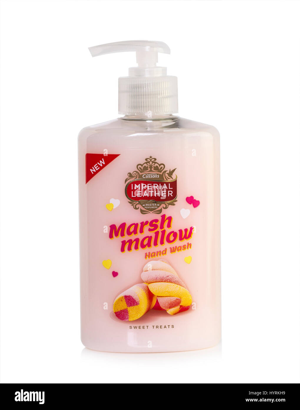 Cussons Imperial Leather Marsh Mallow Hand Wash on a white background Stock Photo