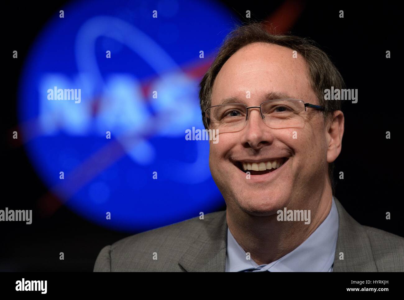 NASA Acting Administrator Robert Lightfoot speaks during an agency update at the NASA Headquarters March 20, 2017 in Washington, DC. Stock Photo