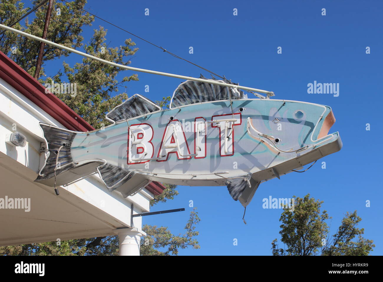 Virgil's Bait Shop Electric Sign, Suisun City, California Stock Photo -  Alamy