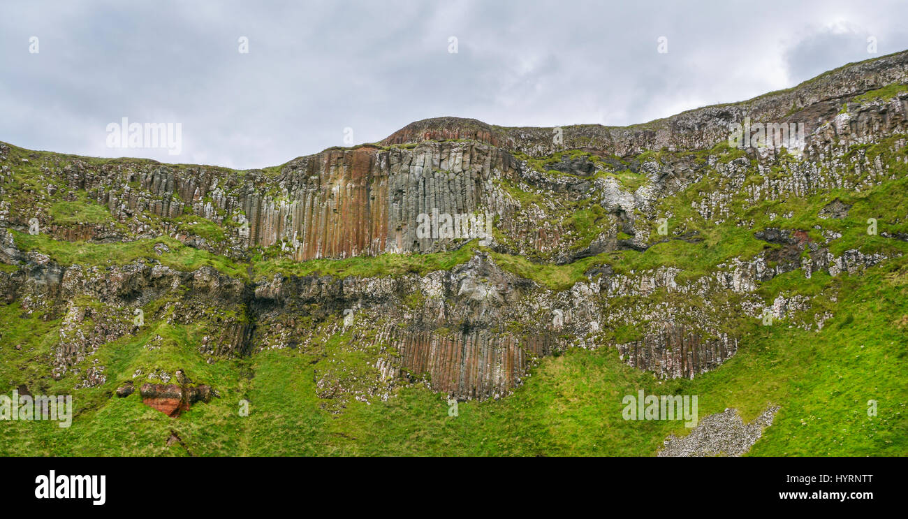 Rock formations a Giant's Causeway, County Antrim, Northern Ireland Stock Photo