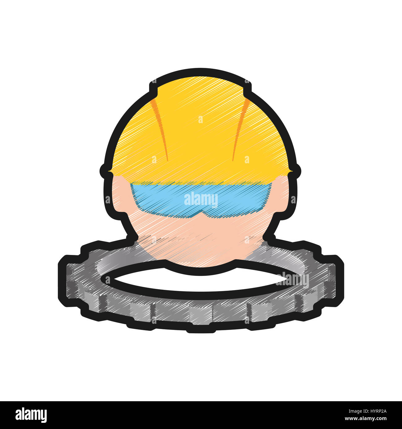 Construction worker profile icon vector illustration graphic design ...