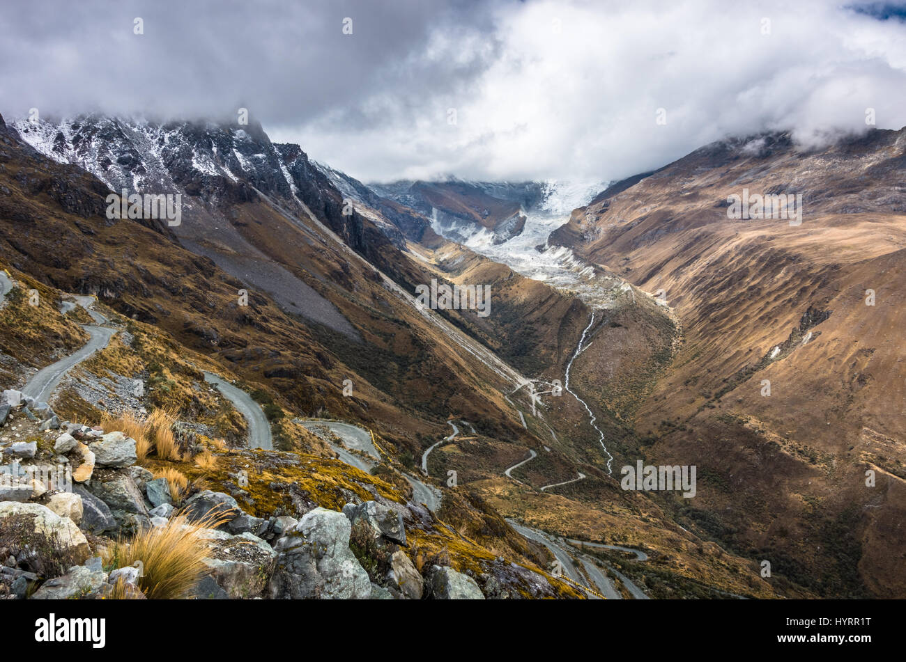 Andean Winding Road Stock Photo