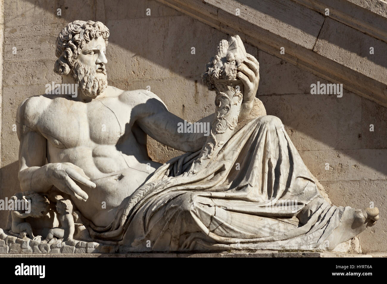 Statue Piazza Venezia - Roma, Italia Stock Photo