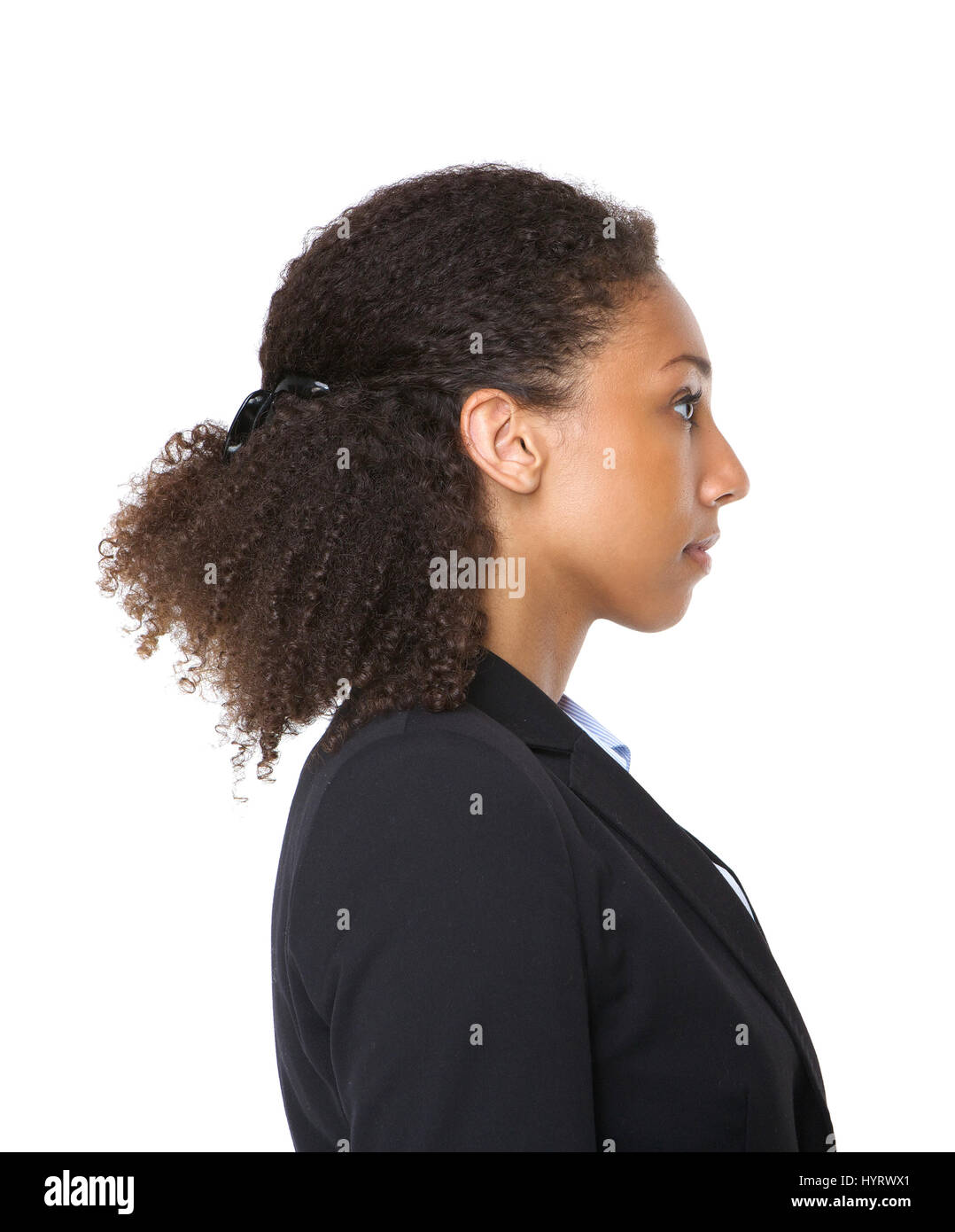 Profile portrait of a young black business woman Stock Photo - Alamy