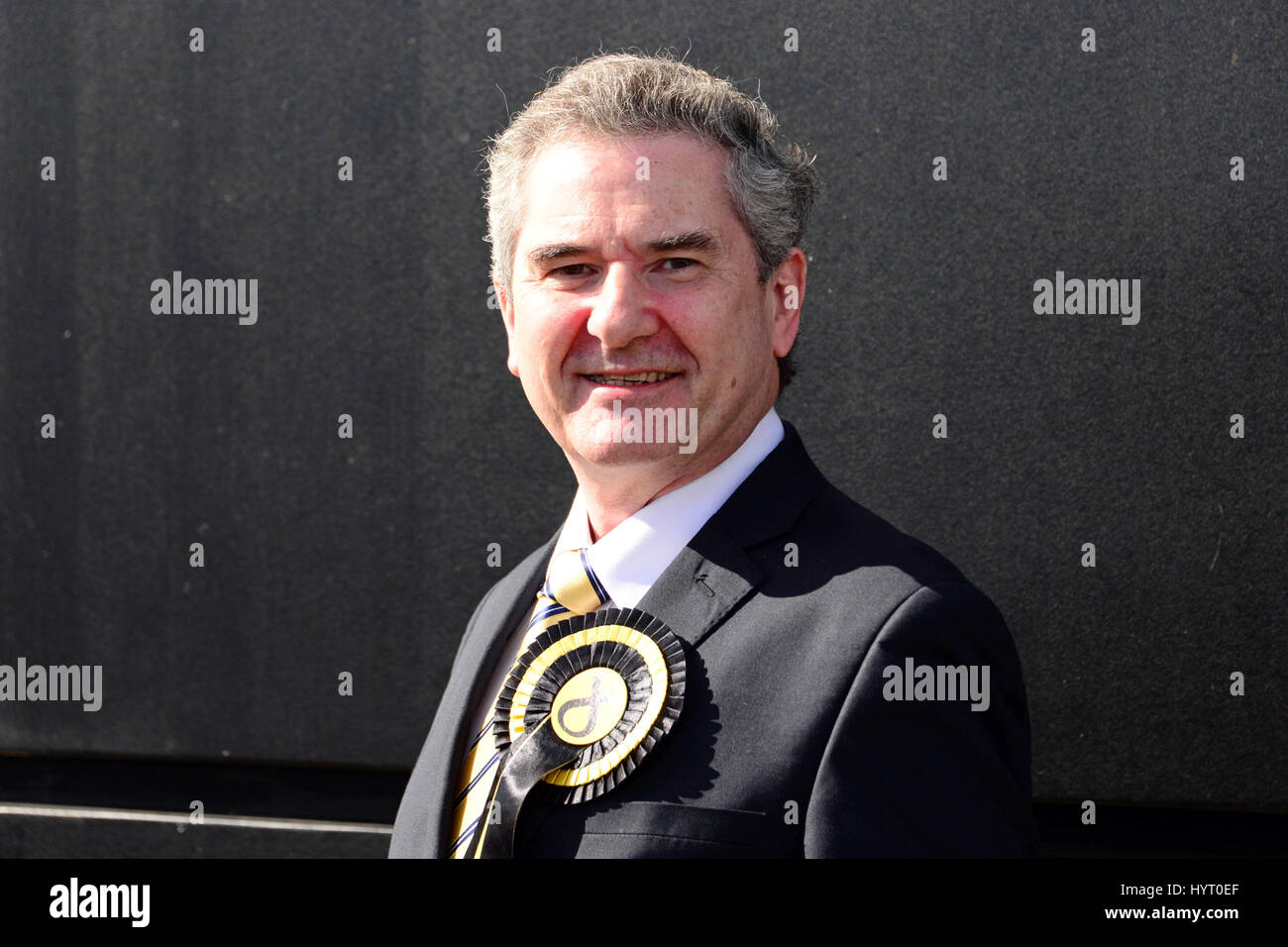 Roger Mullin, SNP prospective parliamentary candidate for the Kirkcaldy and Cowdenbeath constituency Stock Photo