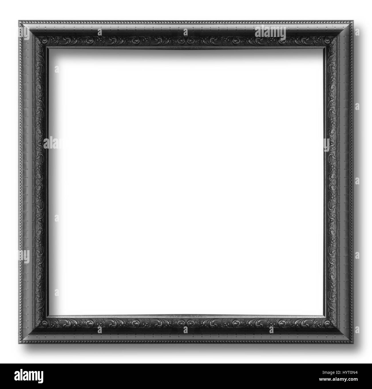 Old Antique Black frame Isolated Decorative Carved Wood Stand Antique