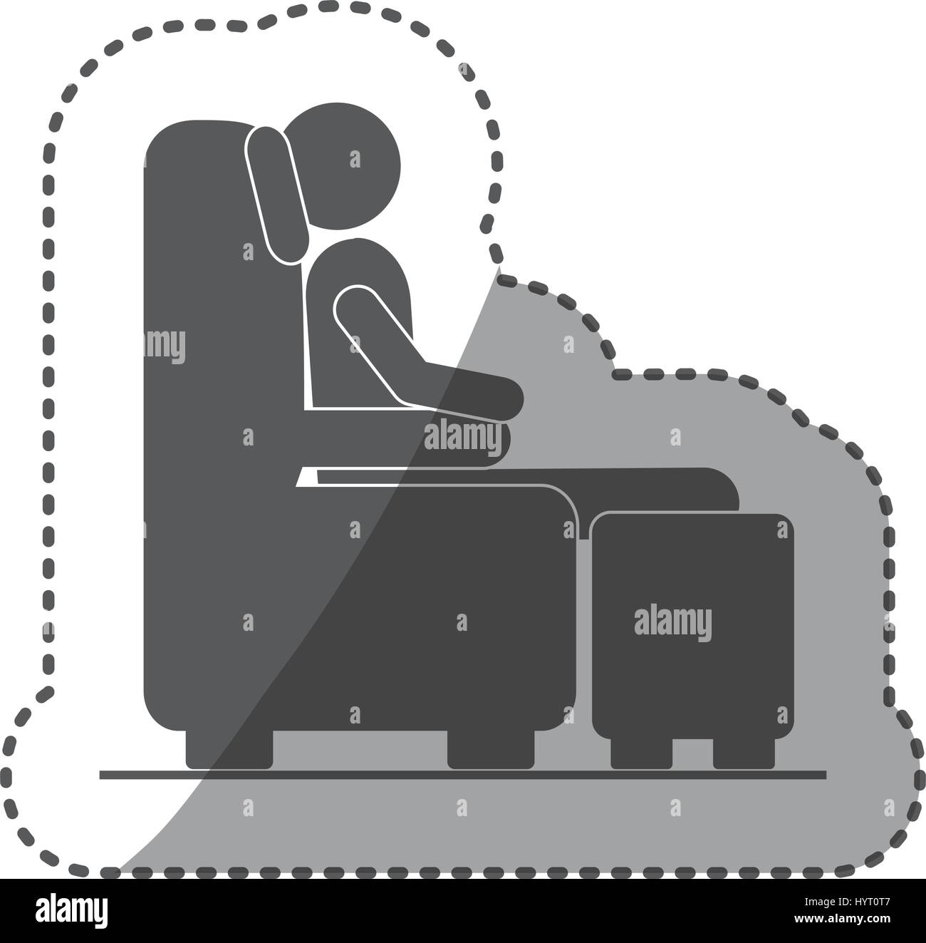 Black silhouette pictogram male sitting Stock Vector Images - Alamy