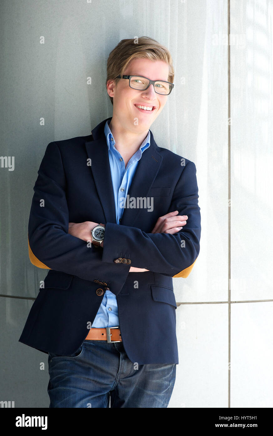 Fashion model blazer young man hi-res stock photography and images - Alamy