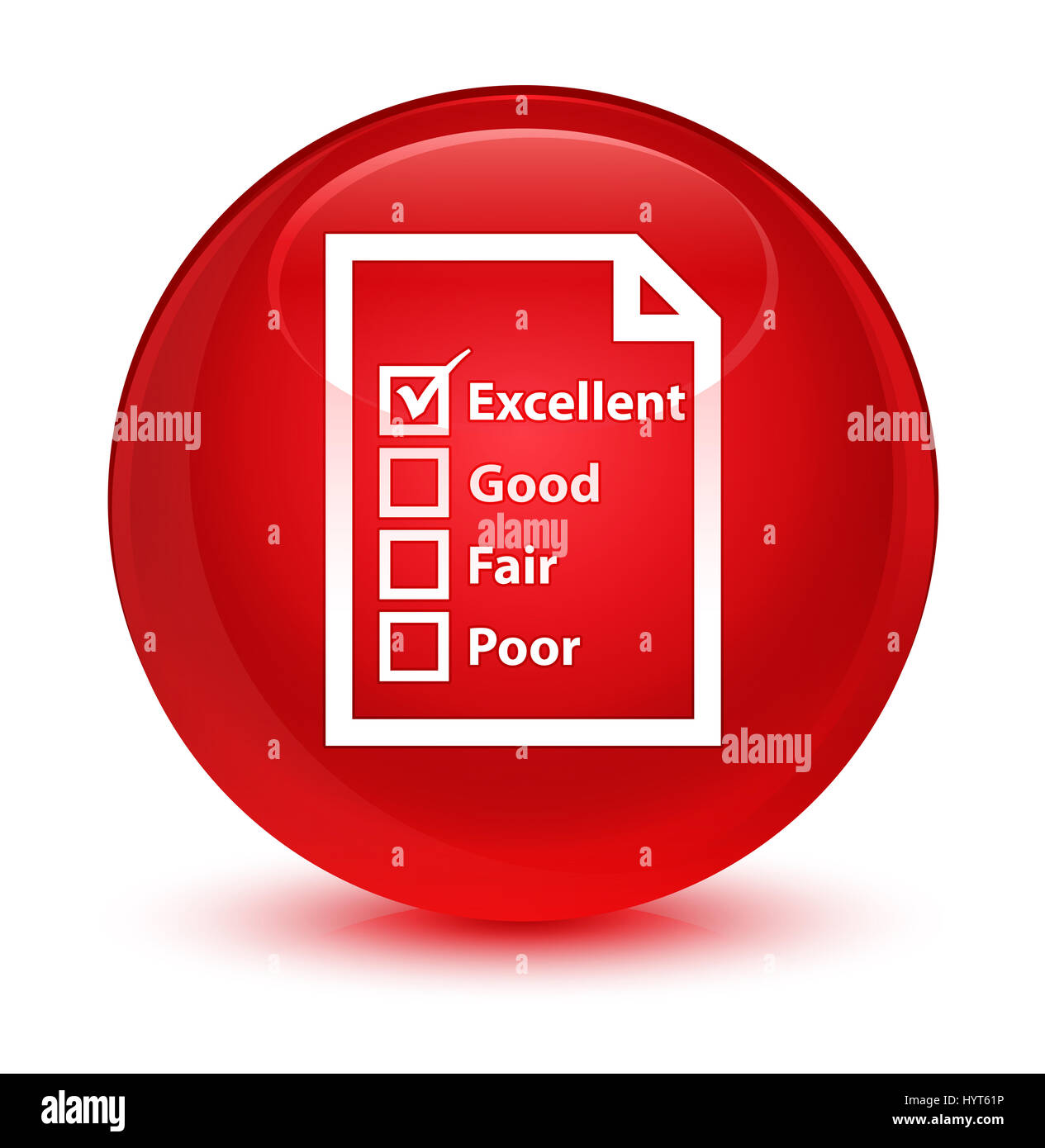 Questionnaire icon isolated on glassy red round button abstract ...