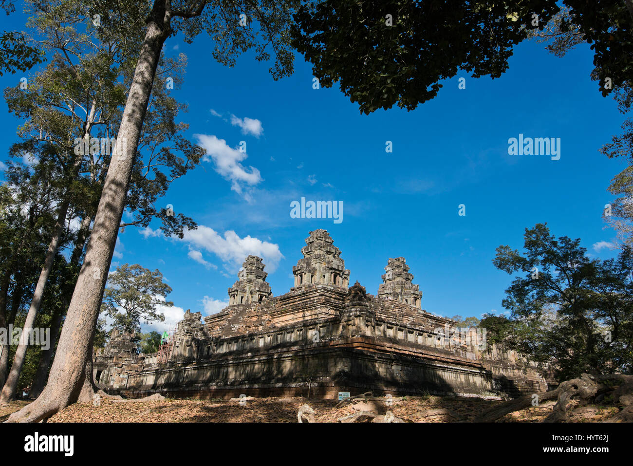 Southeast Asia, Indochina, Kingdom of Cambodia, Kampuchea,  Jan 2017, Horizontal view of Ta Keo in Cambodia. Stock Photo