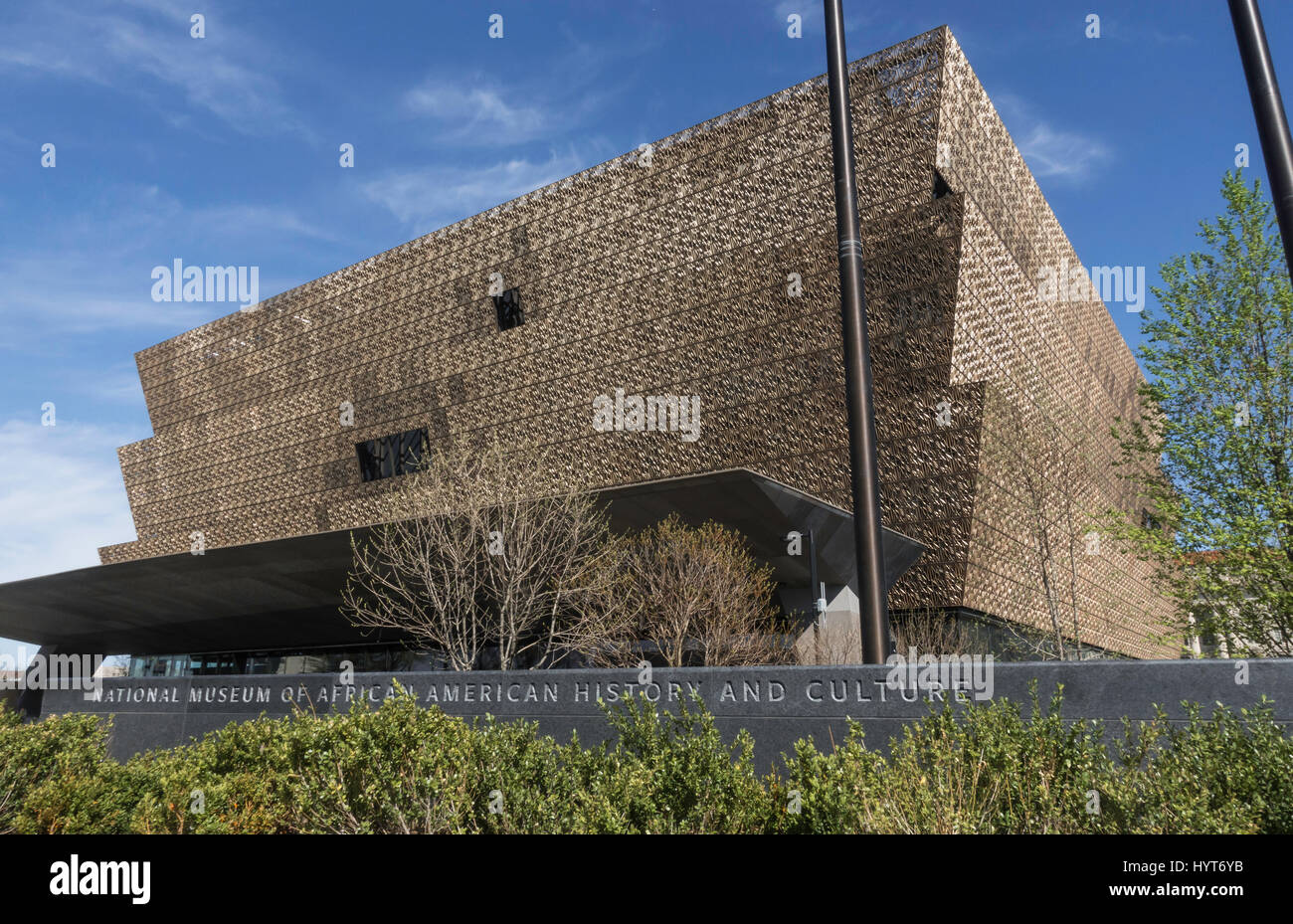 Sign at Museum of African American History and Culture, Washington, DC, a Smithsonian Museum and very popular since opening Sept. 2016 Stock Photo