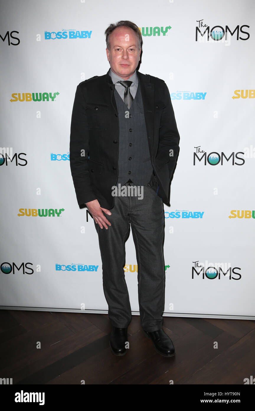 The Moms and Subway Restaurant host a Mamarazzi event for the film 'Boss Baby'  Featuring: Tom McGrath Where: Beverly Hills, California, United States When: 07 Mar 2017 Stock Photo