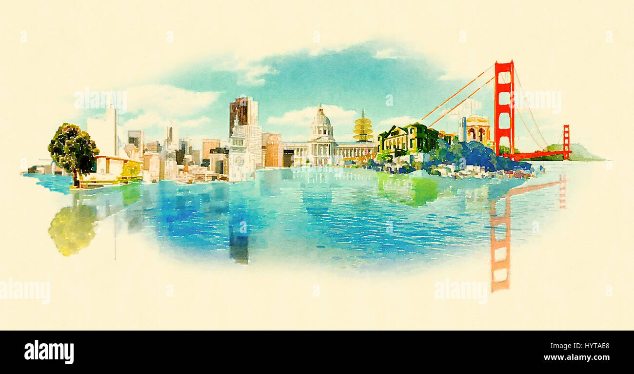 Los Santos Cidade Skyline Usa America Paisagem Ilustração do Vetor -  Ilustração de palmas, panorama: 260265156