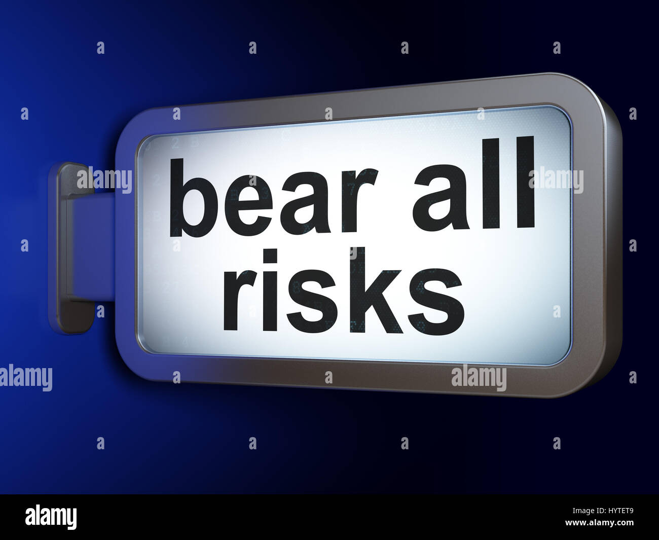 All Risks Background Insurance concept: Bear All Risks on billboard background Stock Photo ...