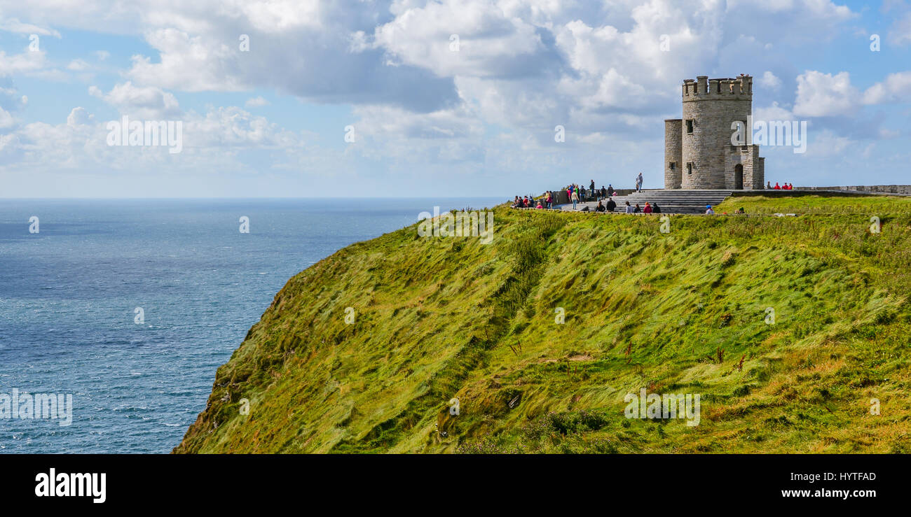 O'Brien's Tower in Cliffs of Moher, County Clare, Ireland Stock Photo