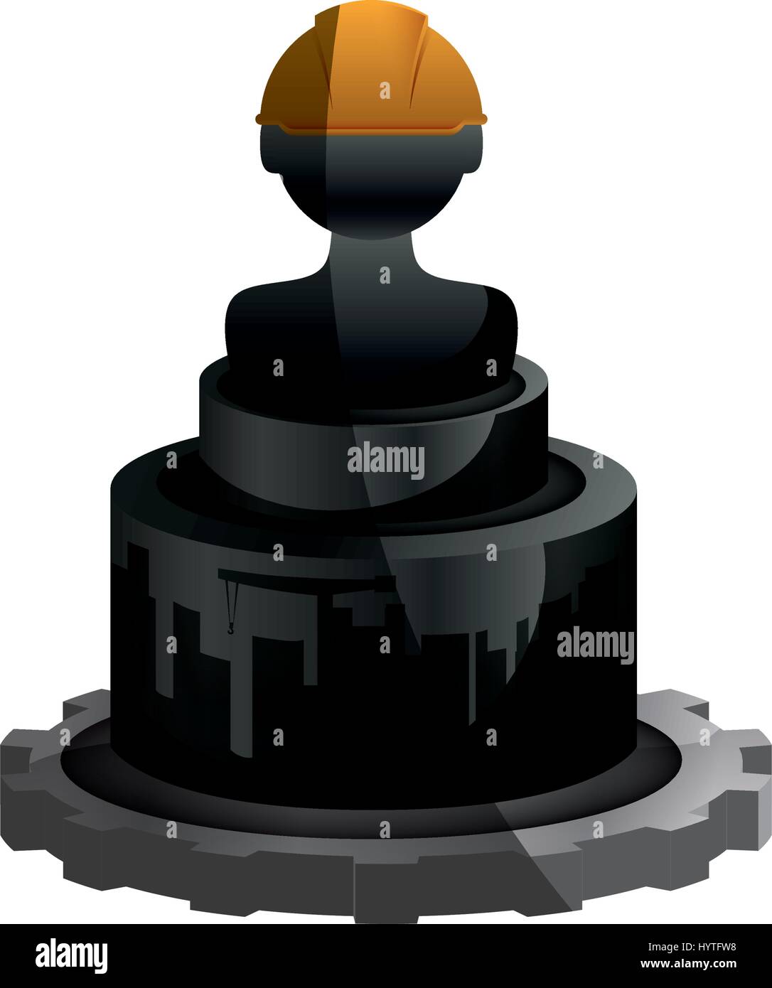 Construction worker profile icon vector illustration graphic design ...